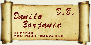 Danilo Borjanić vizit kartica